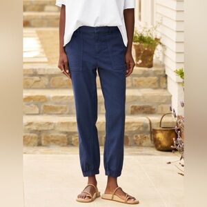 Frank and Eileen Navy Linen Joggers Utility Jameson Size 0